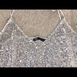 Zara sequin top